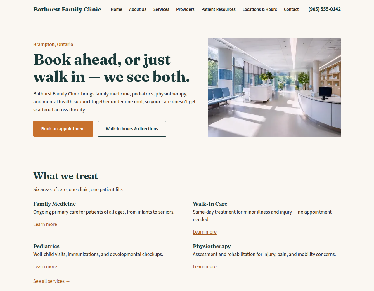 Bathurst Family Clinic homepage